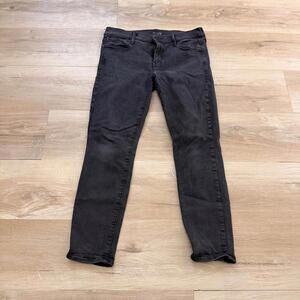 Mother Jeans The Looker Crop Skinny Jeans Washed Black Women's 29